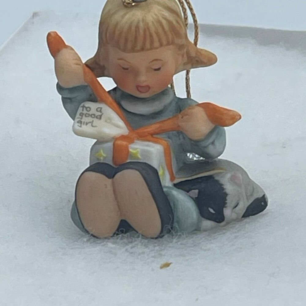 Goebel Berta Hummel “To a Good Girl” 1997 Bisque Christmas Ornament.